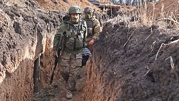 Venäläissotilaita Ukrainassa syyskuussa – kuva on Venäjän valtiomedian julkaisema.
