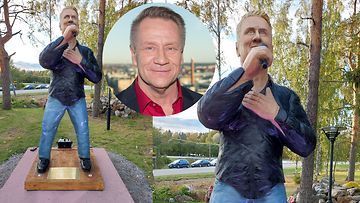 Pomarkun kunnassa Satakunnassa paljastettiin edesmenneen laulaja ja lauluntekijä Olli Lindholmin patsas perjantaina 23. syyskuuta 2022.