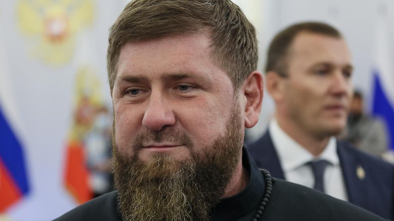 Tshetsheenijohtaja Ramzan Kadyrov osallistui miehitettyjen alueiden liittämisseremoniaan Kremlissä 30. syyskuuta 2022.