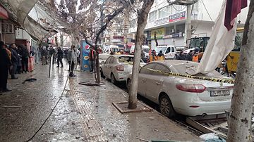 Katukuvaa Diyarbakirista. Copyright: AOP. Photographer: DENIZ TEKIN. Turkin maanjäristys 6.2.2023