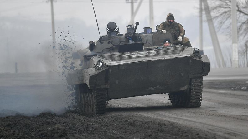 BMP-rynnäkkövaunu maaliskuussa 2022.
