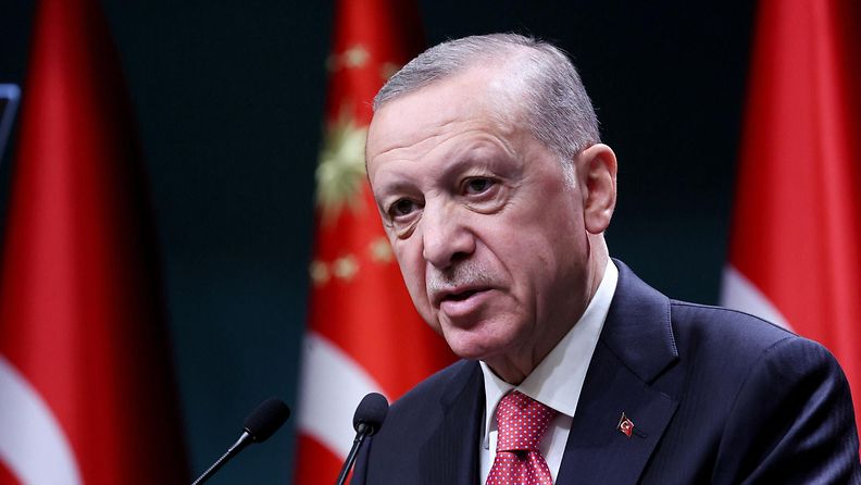 Turkin presidentti Erdogan maaliskuussa 2023.