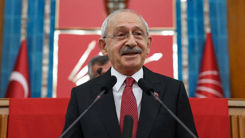 Turkin oppisition presidenttiehdokas Kilicdaroglu maaliskuussa 2023.