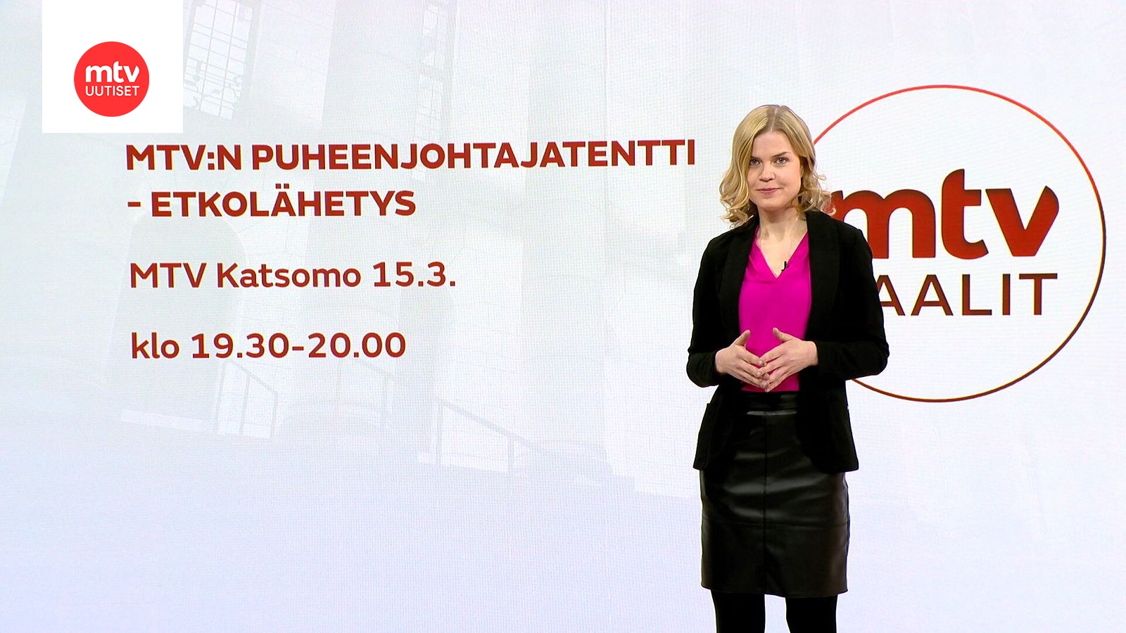 Virittäydy MTV:n Puheenjohtajatenttiin – Etkolähetys MTV Katsomossa ...