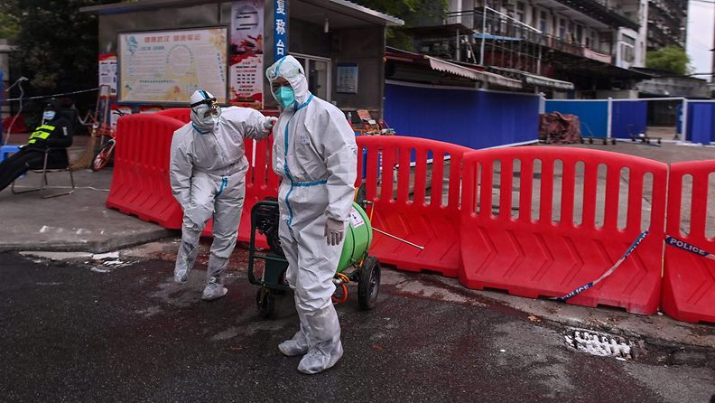 Koronapandemian alkupaikkana pidetty Wuhan maaliskuussa 2020.