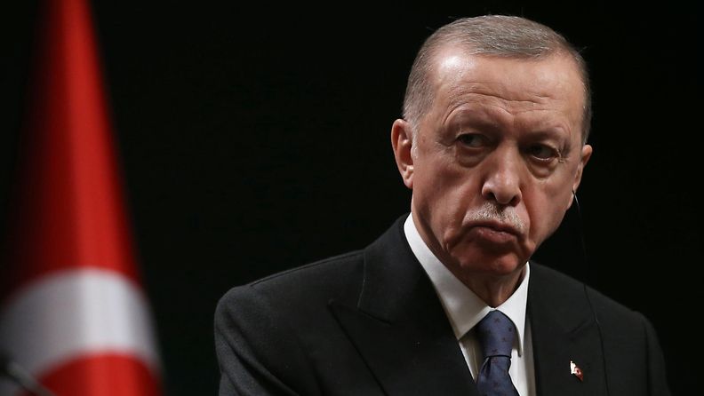 Turkin presidentti Erdogan maaliskuussa 2023.