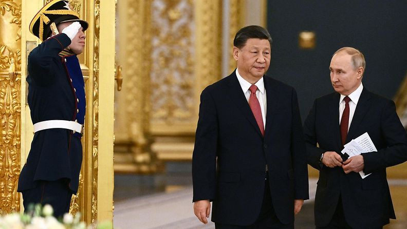 Xi ja Putin Moskovassa 21. maaliskuuta 2023.