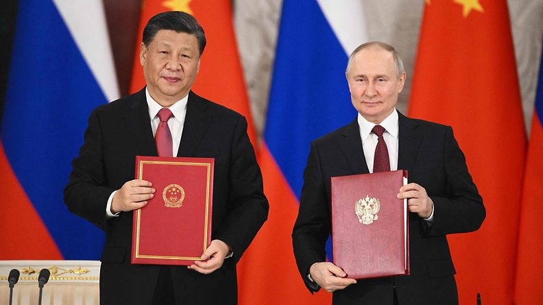 Xi ja Putin Moskovassa maaliskuussa 2023