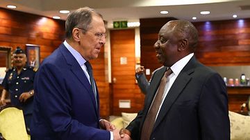 Venäjän ulkoministeri Sergei Lavrov ja Etelä-Afrikan presidentti Cyril Ramaphosa tapasivat tammikuussa Etelä-Afrikassa.