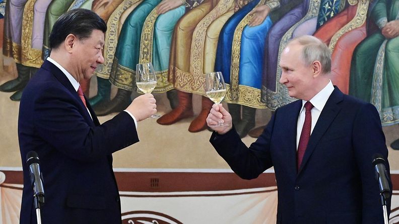 Kiinan ja Venäjän presidentit Xi ja Putin Moskovassa 21. maaliskuuta.