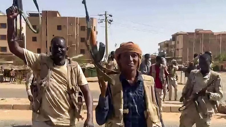 Sudanilaisia RSF-taistelijoita 23. huhtikuuta.