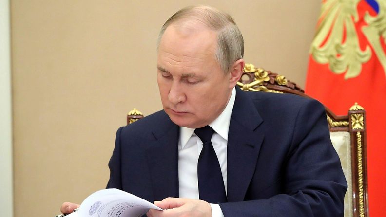 Venäjän presidentti Vladimir Putin huhtikuussa 2022.