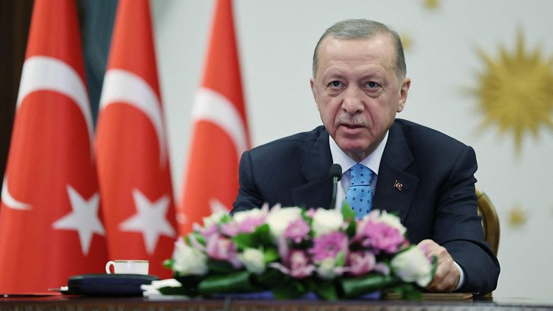 Turkin presidentti Erdogan 27. huhtikuuta 2023.