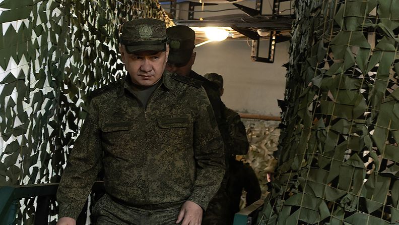 Venäjän puolustusministeri Sergei Shoigu 19. toukokuuta julkaistussa kuvassa.