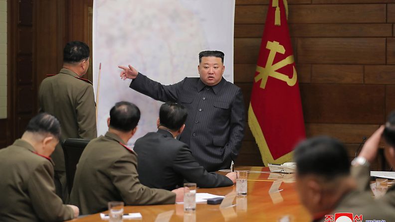 Pohjois-Korean johtaja Kim Jong-un 10. huhtikuuta 2023.
