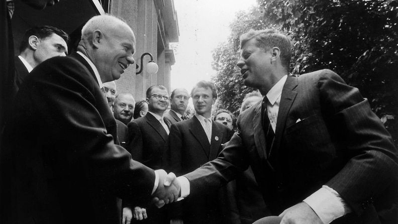 Hrushtshov ja Kennedy Itävallassa vuonna 1961.