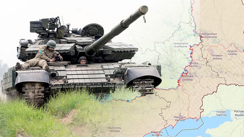 ukraina vastahyökkäys tankki kartta