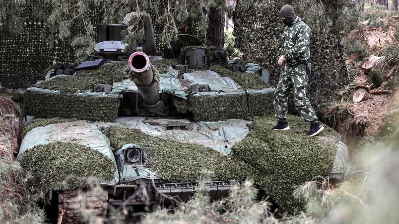 Venäjän T-90M-panssarivaunu Ukrainassa toukokuussa 2023.