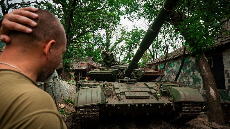 Ukrainan panssarivaunu Donetskin alueella Ukrainassa 2. päivä heinäkuuta.