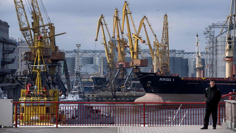 Odessan satama huhtikuussa 2023.