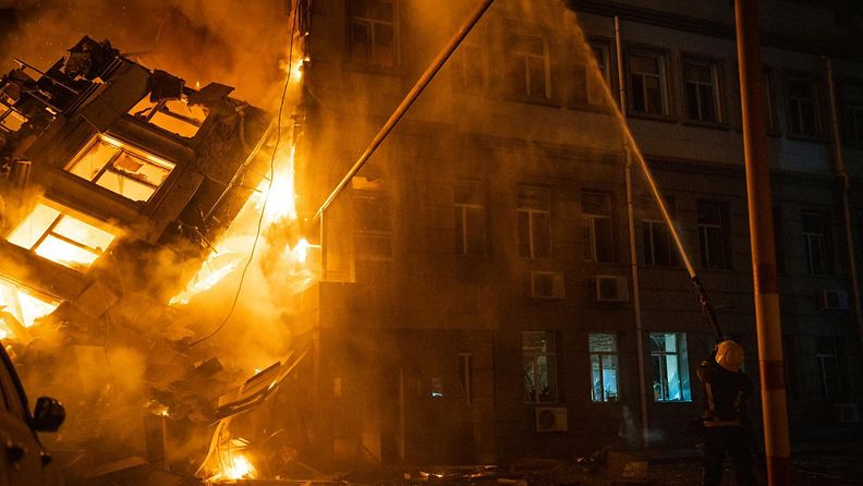 Venäjä pommitti Odessaa muun muassa 20. heinäkuuta. Kuva on Ukrainan pelastuslaitoksen julkaisema.