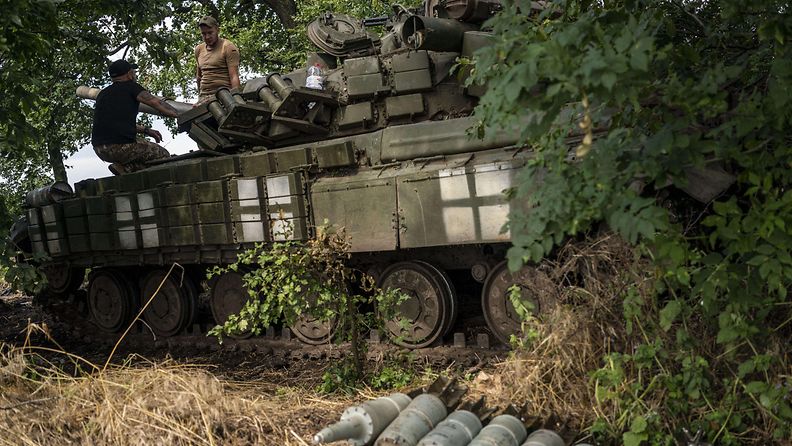 Ukrainan 72. prikaatin T-64-panssarivaunu Donetskin alueella 19. heinäkuuta.