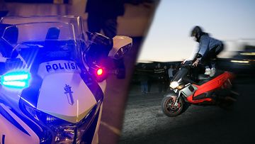 aop poliisi moottoripyörä mopo skootteri