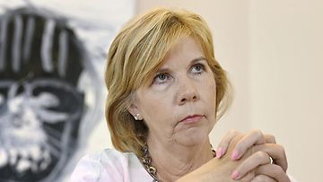 RKP:n puheenjohtaja, opetusministeri Anna-Maja Henriksson Helsingissä 10. elokuuta.