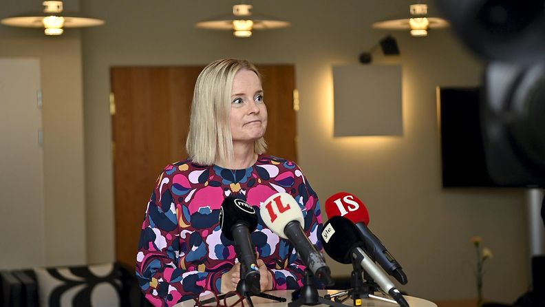 Valtiovarainministeri, perussuomalaisten puheenjohtaja Riikka Purra 24. elokuuta.