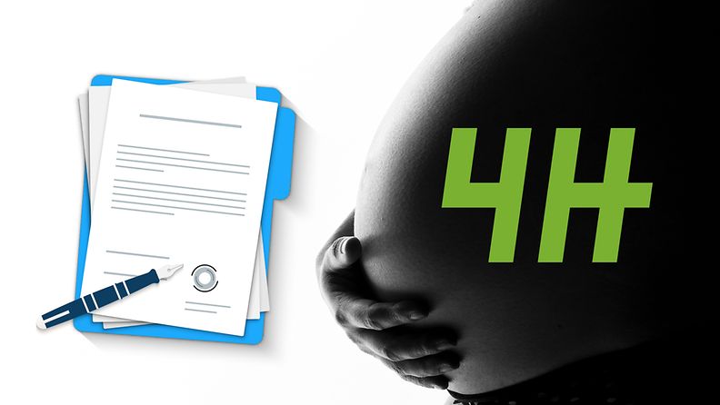 4H-yhdistys raskaussyrjintä kuvituskuva