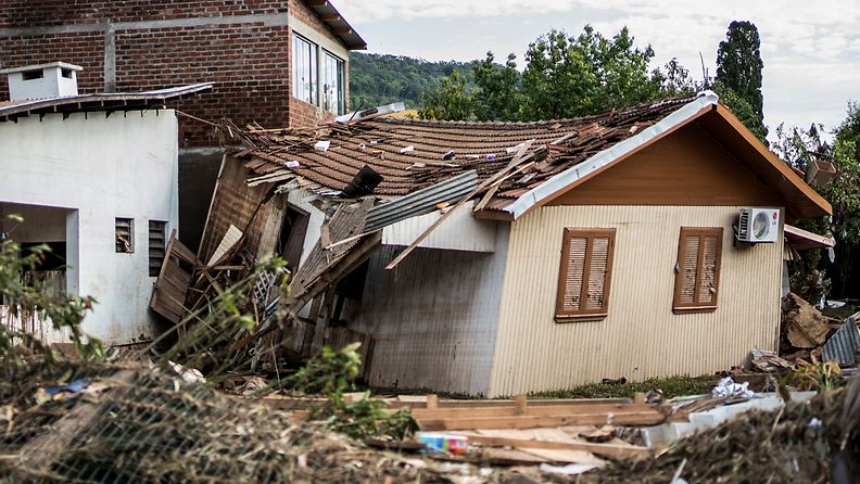 Brasilia, syklonin tuhoama talo