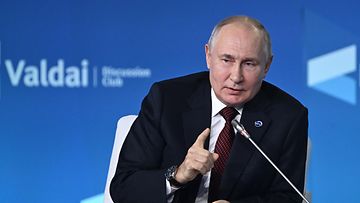Venäjän presidentti Vladimir Putin Valdai-klubin tilaisuudessa 5. lokakuuta.