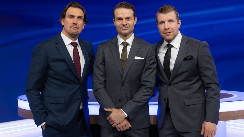 Sami Lepistö, Janne Pesonen ja Leo Komarov ovat MTV Urheilun NHL-asiantuntijoita. 