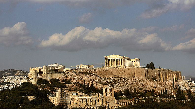 Näkymä Ateenan Akropolikselle. 