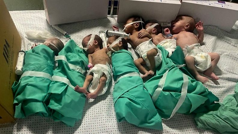 Ennenaikaisesti syntyneitä vauvoja Gazan Al Shifa -sairaalassa