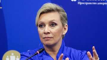 Venäjän ulkoministeriön tiedottaja Maria Zaharova Pietarissa kesäkuussa 2023.