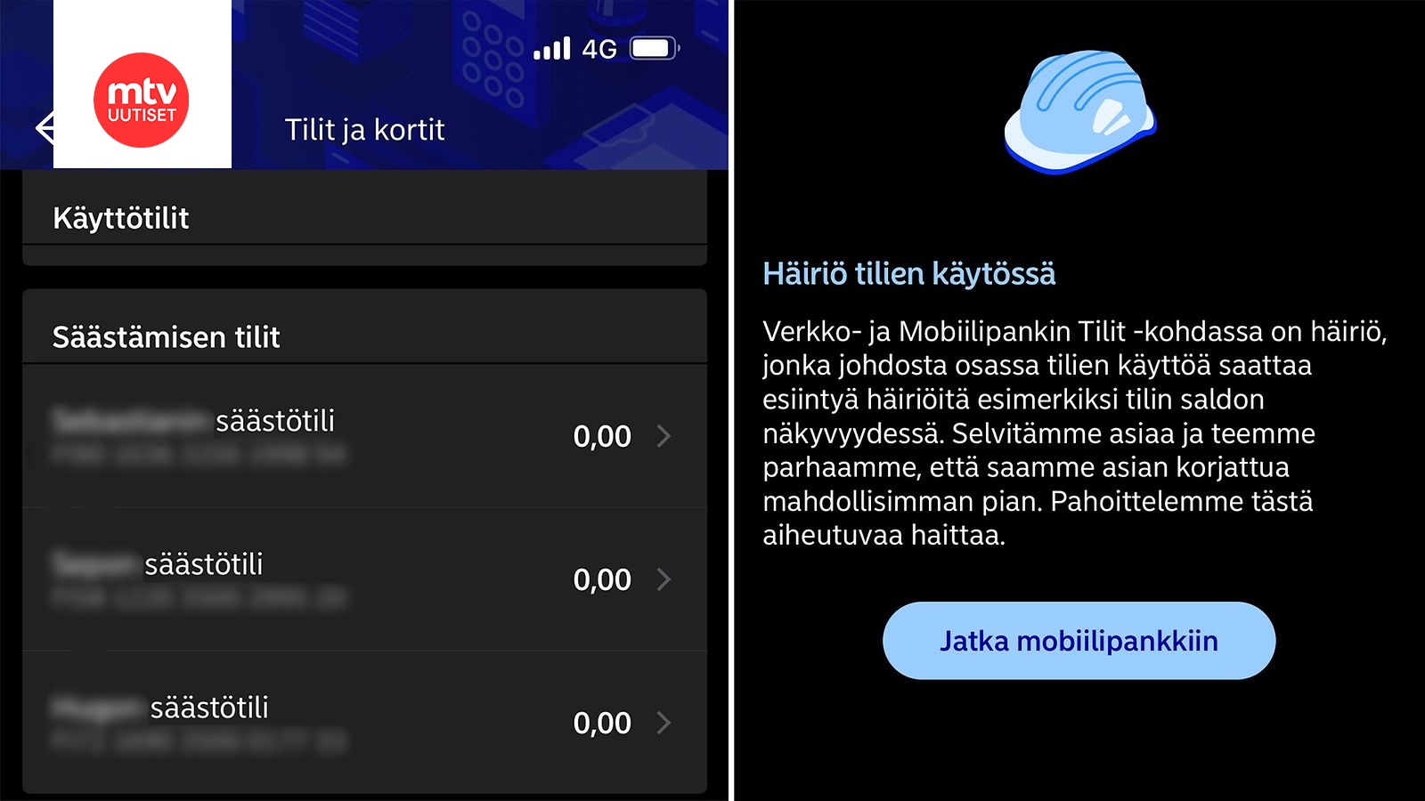 Nordealla Erikoinen Häiriö, Säästötilit Näyttävät Nollaa - MTVuutiset.fi