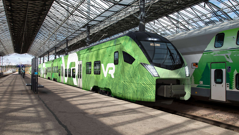 VR:n kuva - juna - Suomen metsä