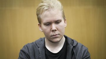 Syytetty Aleksanteri Kivimäki psykoterapiakeskus Vastaamon tietomurron oikeudenkäynnissä Länsi-Uudenmaan käräjäoikeudessa Espoossa 19. tammikuuta 2024.