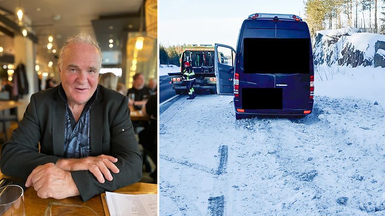 Poliisi kiittää pikkubussin kuljettajaa Kalevi Tammelaa esimerkillisestä toiminnasta vaaratilanteessa.