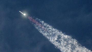 LK 14.3.2024 SpaceX:n Starship-avaruusalus nousI ilmaan Starbase-tukikohdasta Boca Chicassa, Texasissa 14. maaliskuuta 2024.