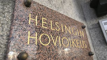 Helsingin hovioikeuden kyltti 17. tammikuuta 2024.