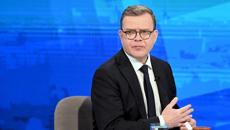 Pääministeri Petteri Orpo Ylellä 23. maaliskuuta 2024.