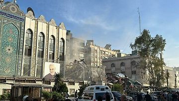 Israelin isku vaurioitti Iranin suurlähetystöä Syyrian pääkaupungissa Damaskoksessa 1. huhtikuuta 2024.