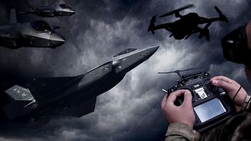 1204 drone hävittäjät puolustusvoimat sota f-35