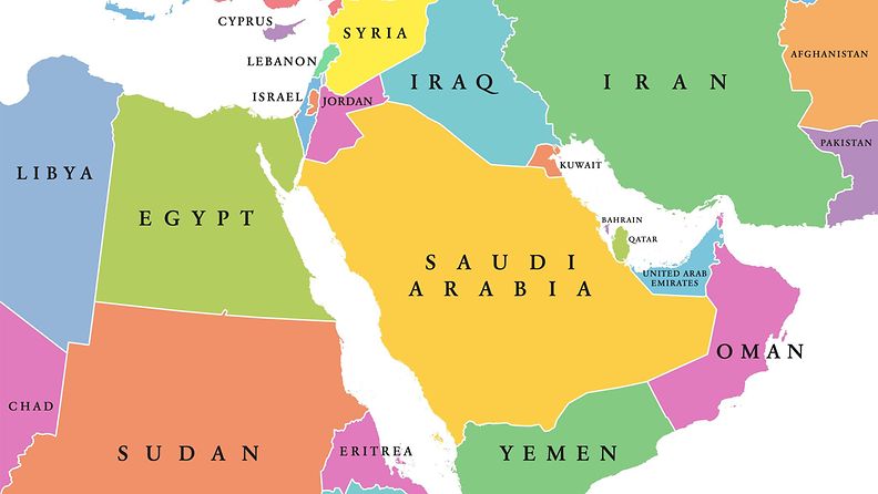 AOP Israel Iran Lähi-itä kartta