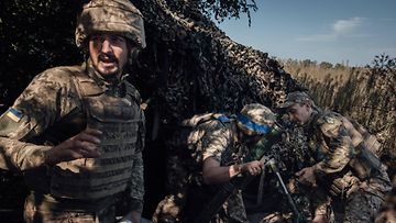 Ukrainalaisia sotilaita syyskuussa 2023 Bahmutin alueella Itä-Ukrainassa.