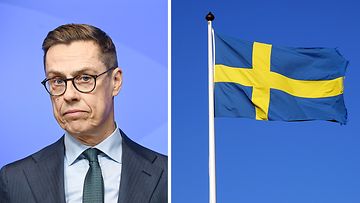 Alexander Stubb ja Ruotsin lippu