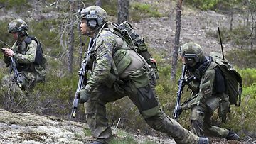 Suomalaisia sotilaita toukokuussa 2023.