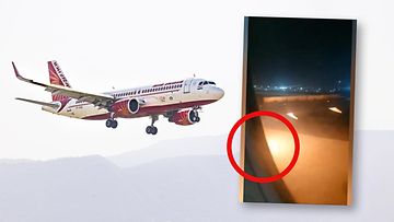 Air India Expressin lentokone joutui tekemään hätälaskun moottorin sytyttyä tuleen.